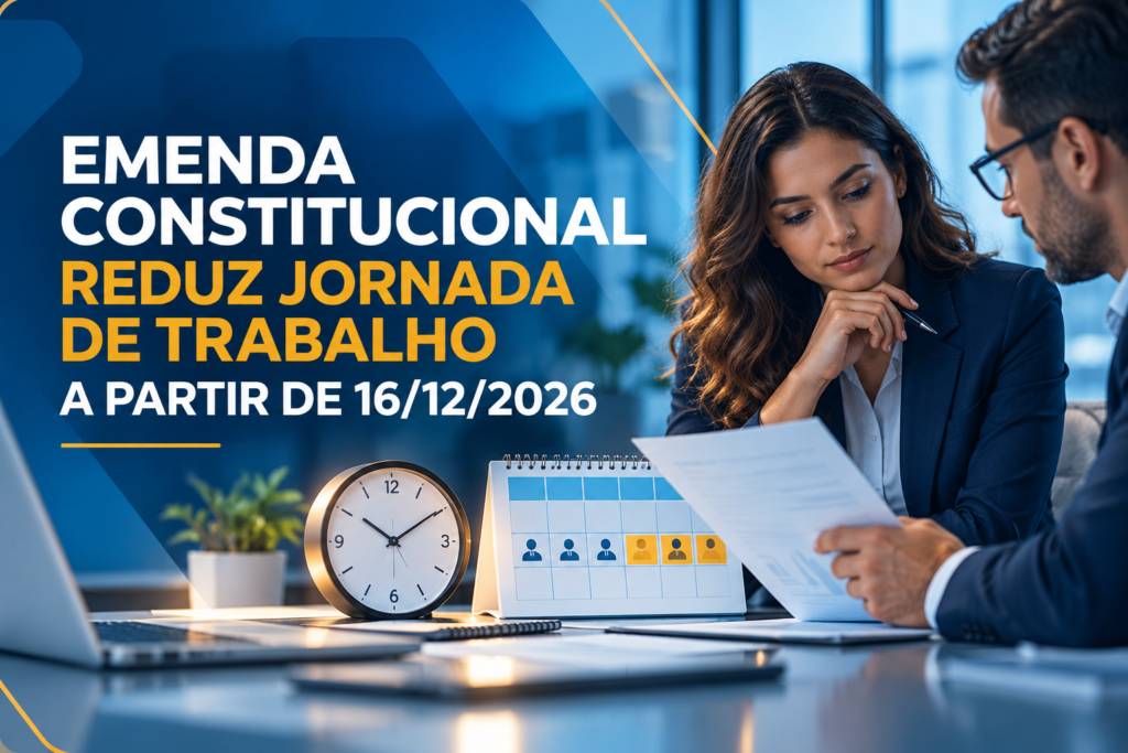 EMENDA CONSTITUCIONAL REDUZ JORNADA DE TRABALHO A PARTIR DE 16/12/2026